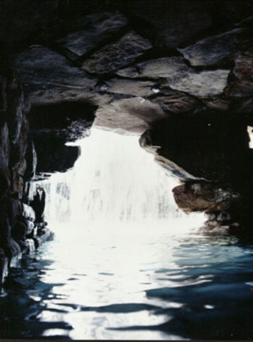 Grotto in pool