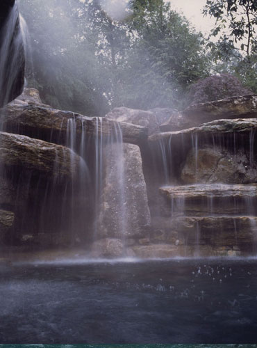 Large waterfall grotto