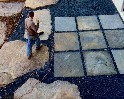 Building a modern patio